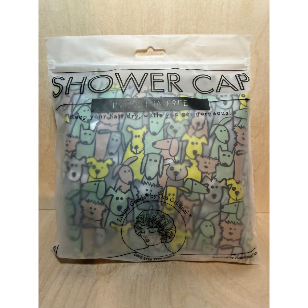 Ore Originals Living Goods Random Dogs Shower Cap PEVA One Size S1016 New